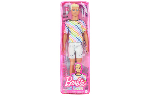 Barbie Model ken - kostkované tričko a kraťasy GRB90 TV