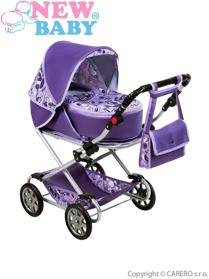 Dětský kočárek pro panenky 2v1 New Baby - Lily - fialová