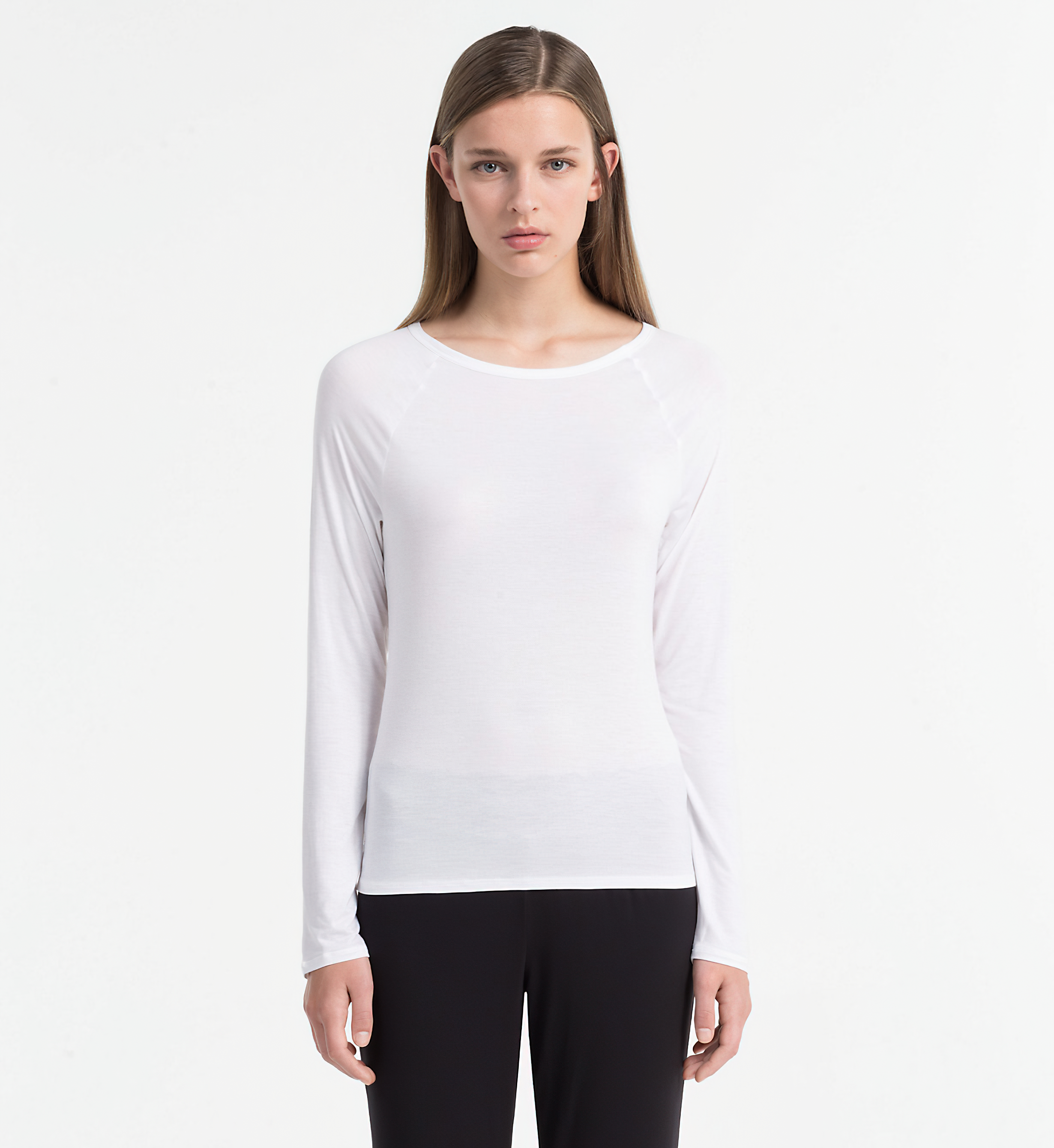 Dámské tričko Cotton Luxe QS5493E bílá T|O Calvin Klein