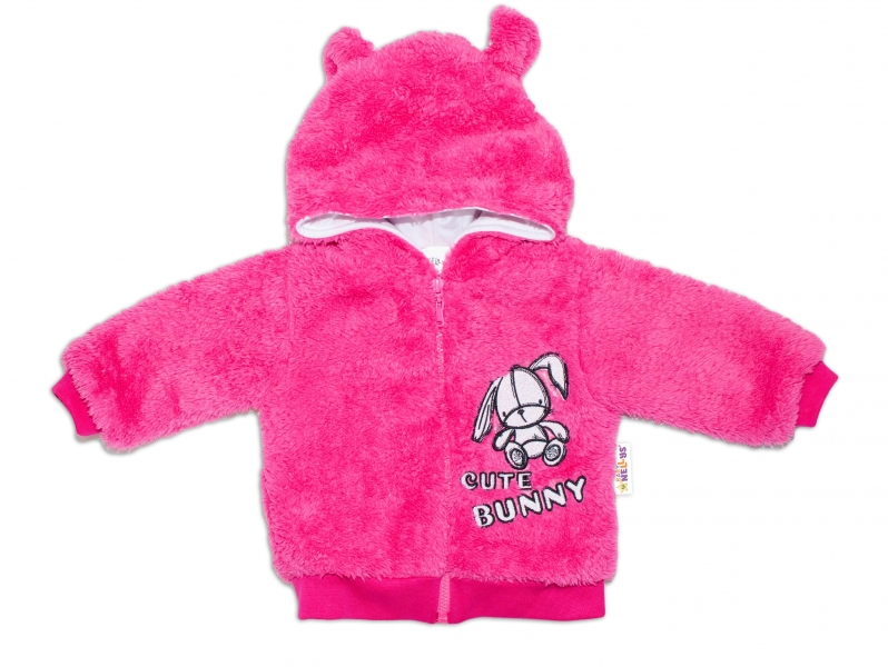 Zimní kabátek chlupáčková bundička s kapucí Cute Bunny Baby Nellys