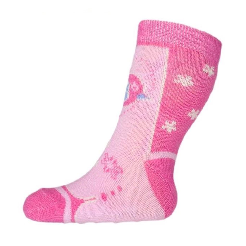 Kojenecké ponožky New Baby s ABS - hvězdičky - růžová/74 (6-9m)