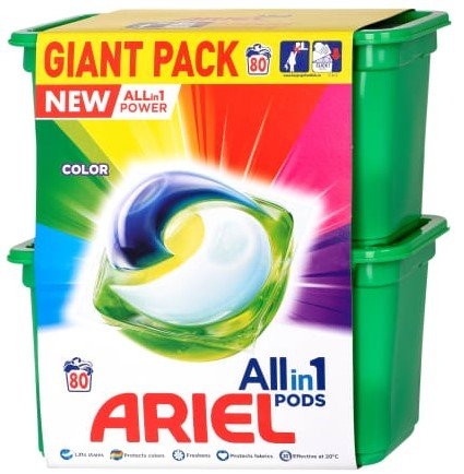 Ariel Color All in 1 kapsle na praní, 80 praní