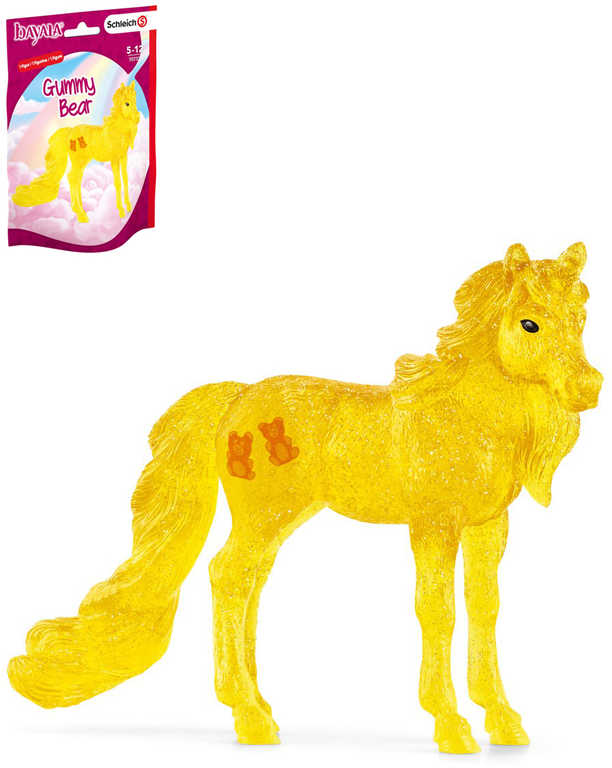 SCHLEICH Koník jednorožec Gummy Bear figurka ručně malovaná