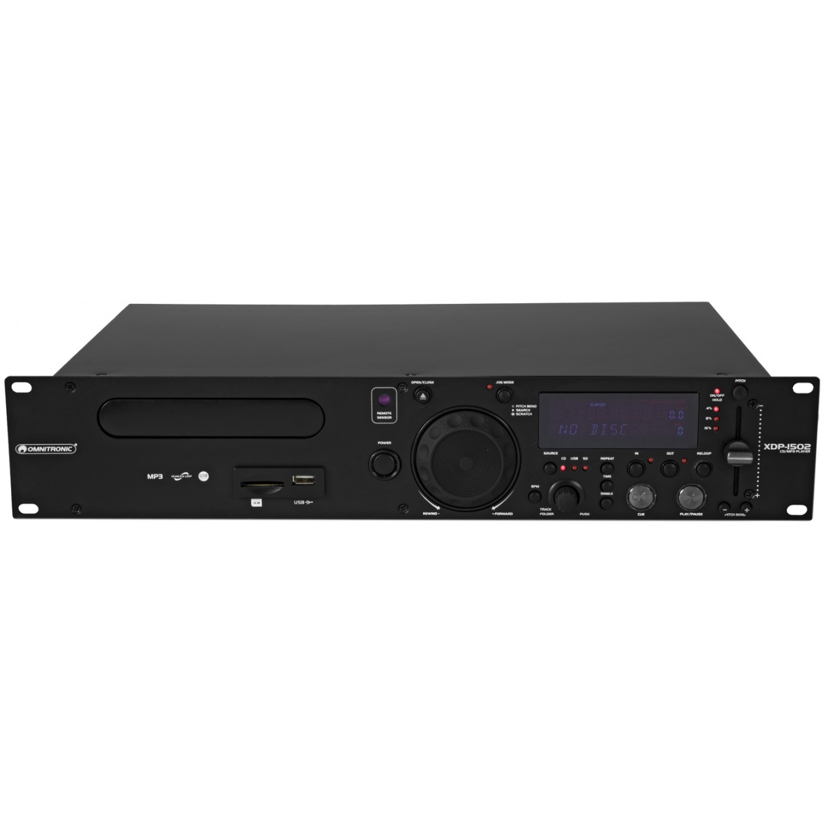 OMNITRONIC XDP-1502 Přehrávač CD/MP3/SD/USB, 19"