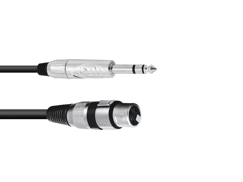 Kabel AXK-09 XLR samice - Jack 6,3 stereo, 0,9 m