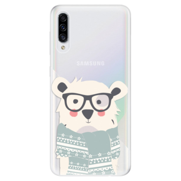 Odolné silikonové pouzdro iSaprio - Bear with Scarf - Samsung Galaxy A30s