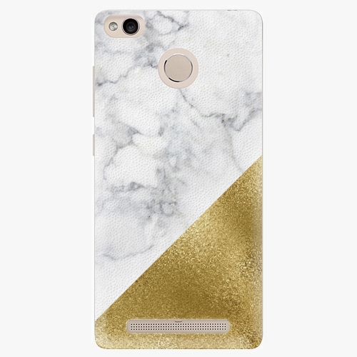 Plastový kryt iSaprio - Gold and WH Marble - Xiaomi Redmi 3S
