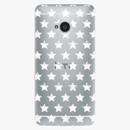 Plastový kryt iSaprio - Stars Pattern - white - HTC One M7