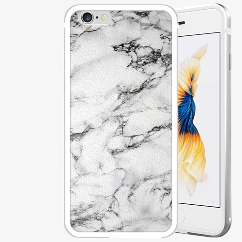 Plastový kryt iSaprio - White Marble 01 - iPhone 6 Plus/6S Plus - Silver