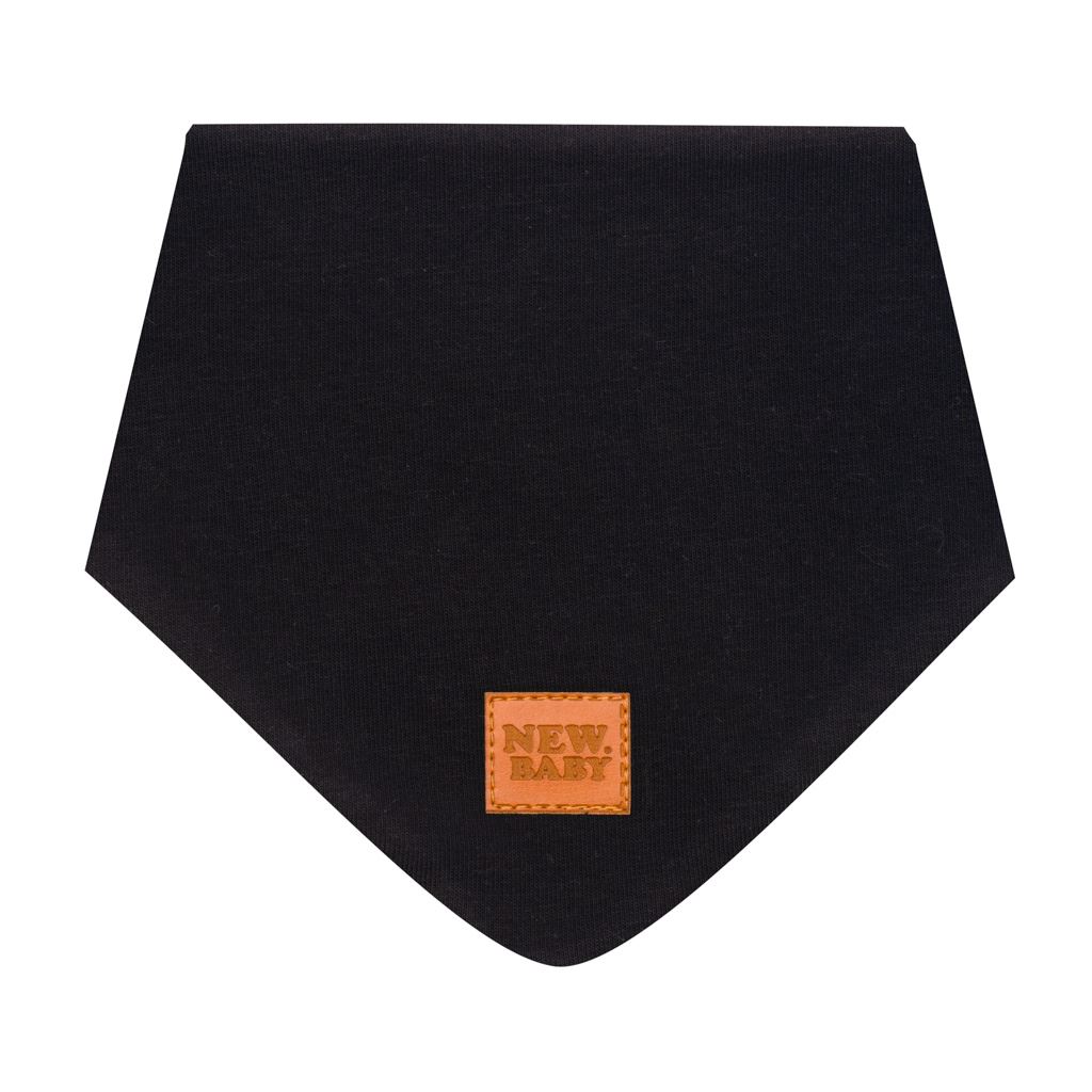 Kojenecký bavlněný šátek na krk New Baby Favorite - černý M - černá/m