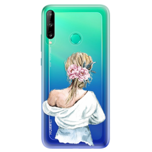 Odolné silikonové pouzdro iSaprio - Girl with flowers - Huawei P40 Lite E