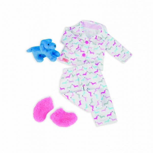 Battat Our Generation - Obleček pro panenky Pyžamko s plyšovým pejskem na spaní
