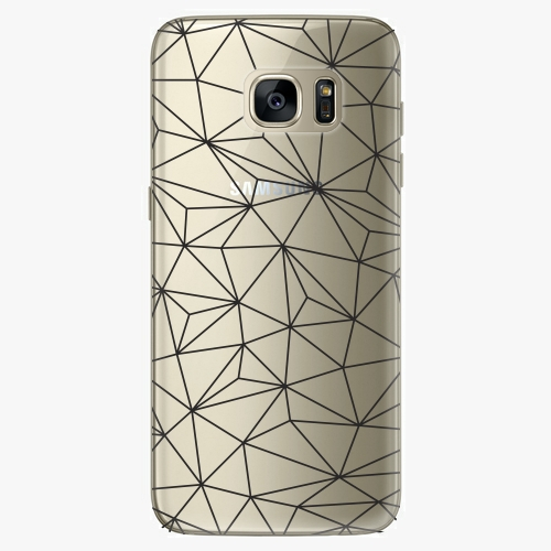Plastový kryt iSaprio - Abstract Triangles 03 - black - Samsung Galaxy S7 Edge