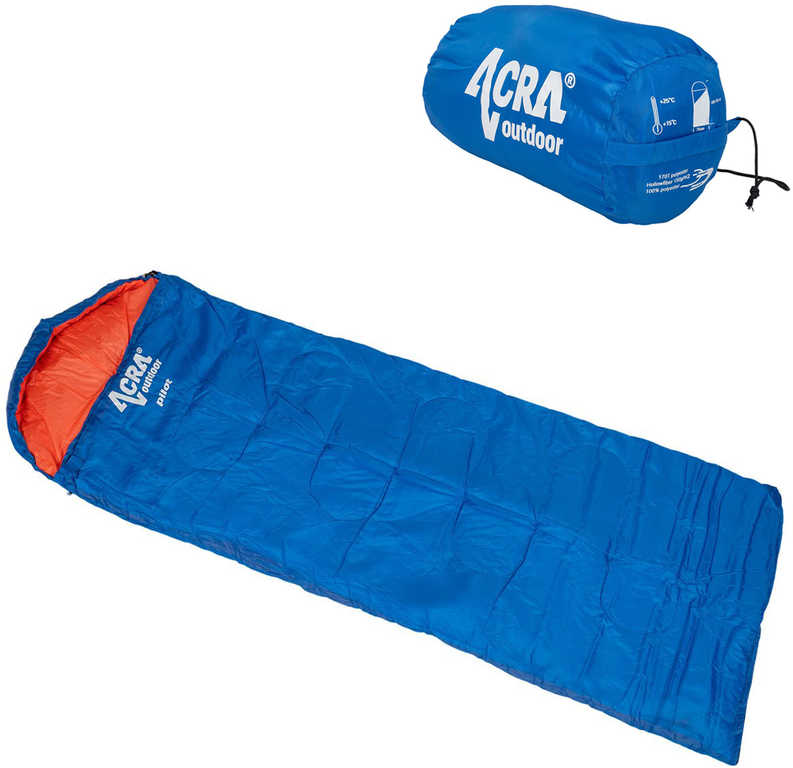 ACRA Pytel spací dekový (spacák) s podhlavníkem 220x75cm modrý SPP1