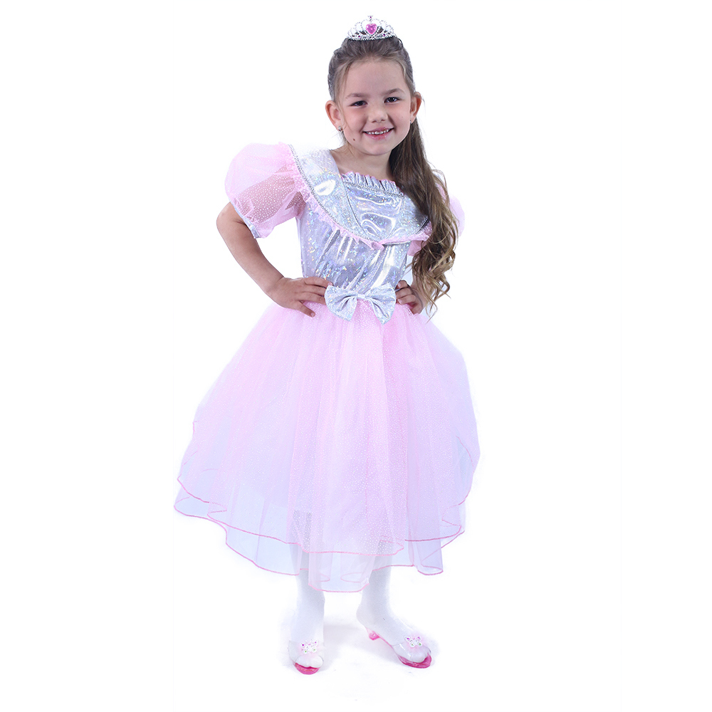 Dětský kostým princezna růžová s mašlí (M)