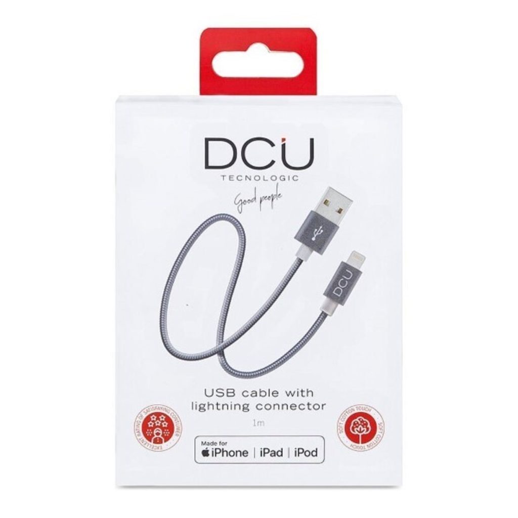 Nabíjecí USB kabel DCU Lightning iPhone Šedý 1 m