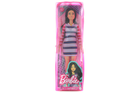 Barbie Modelka - pruhované šaty s dlouhými rukávy GYB02 TV
