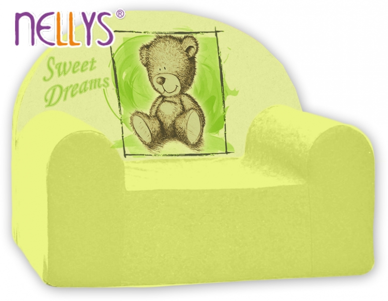 Náhradní potah na dětské křeslo Nellys - Sweet Dreams by Teddy - zelené