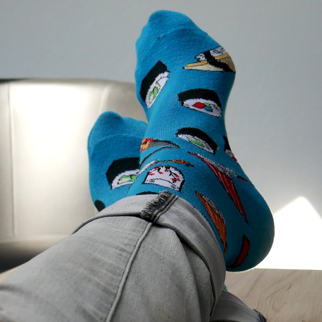 Barevné ponožky - sushi