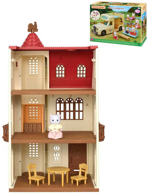 Sylvanian Families Dům s věží herní set s figurkou a doplňky plast v krabici