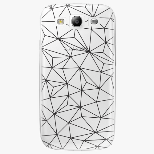 Plastový kryt iSaprio - Abstract Triangles 03 - black - Samsung Galaxy S3