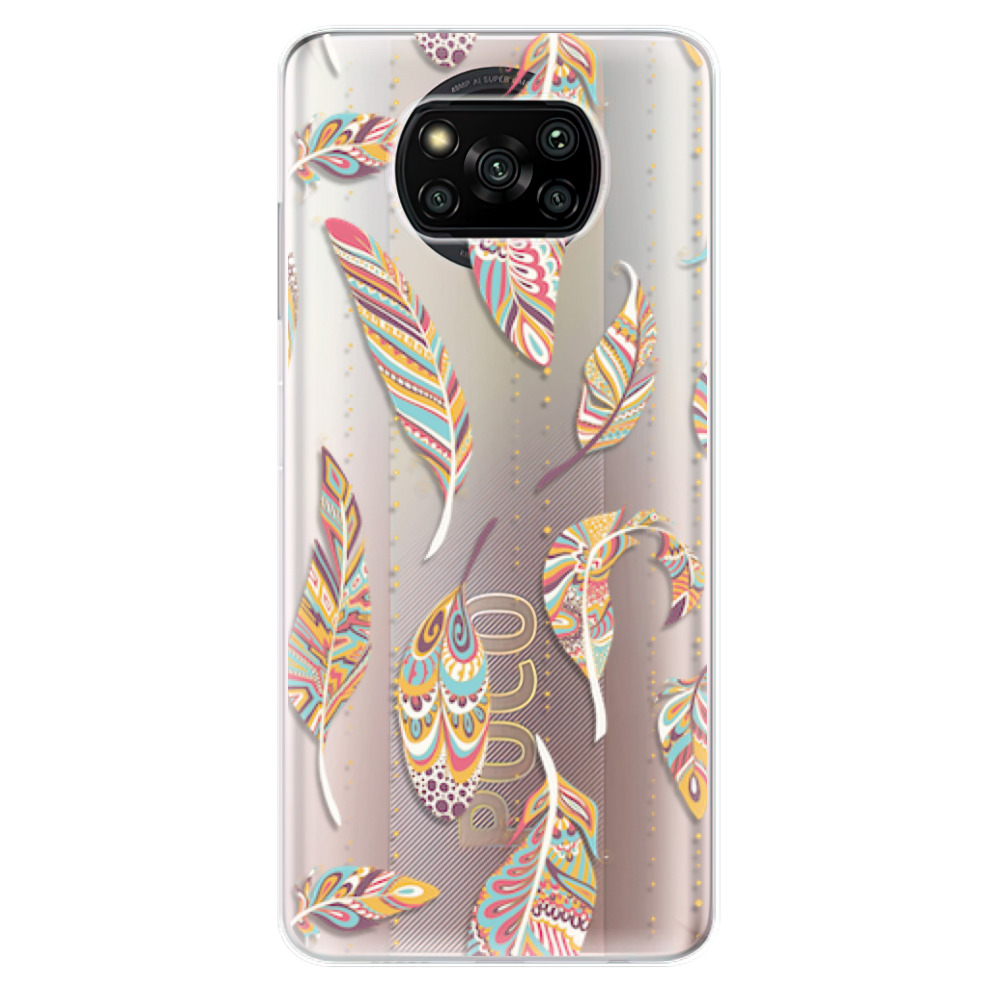 Odolné silikonové pouzdro iSaprio - Feather pattern 02 - Xiaomi Poco X3 Pro / X3 NFC