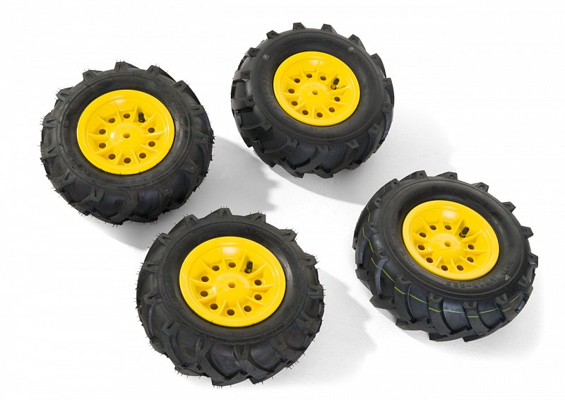 Rolly Toys Accessories - Nafukovací pneumatiky na traktory Farmtrac Premium,žlut