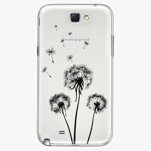 Plastový kryt iSaprio - Three Dandelions - black - Samsung Galaxy Note 2