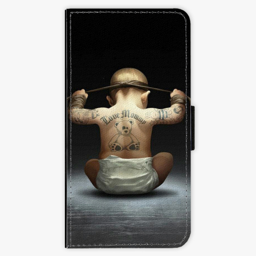 Flipové pouzdro iSaprio - Crazy Baby - iPhone 5/5S/SE