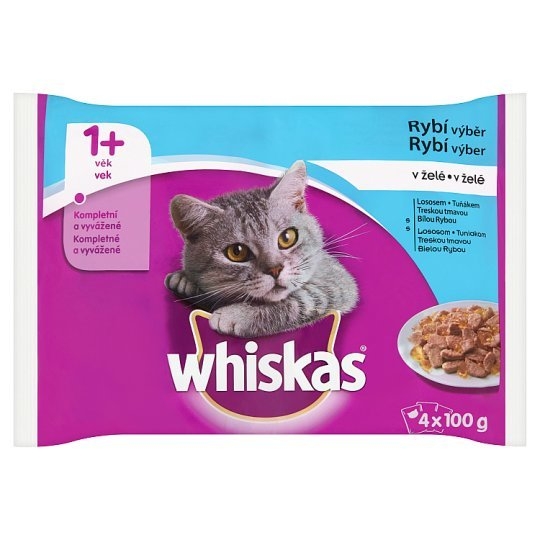 Whiskas Rybí výběr v želé kapsička pro kočky 4x100 g
