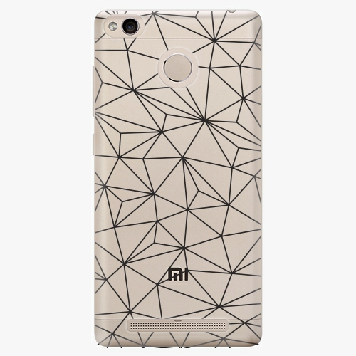 Plastový kryt iSaprio - Abstract Triangles 03 – black - Xiaomi Redmi 3S