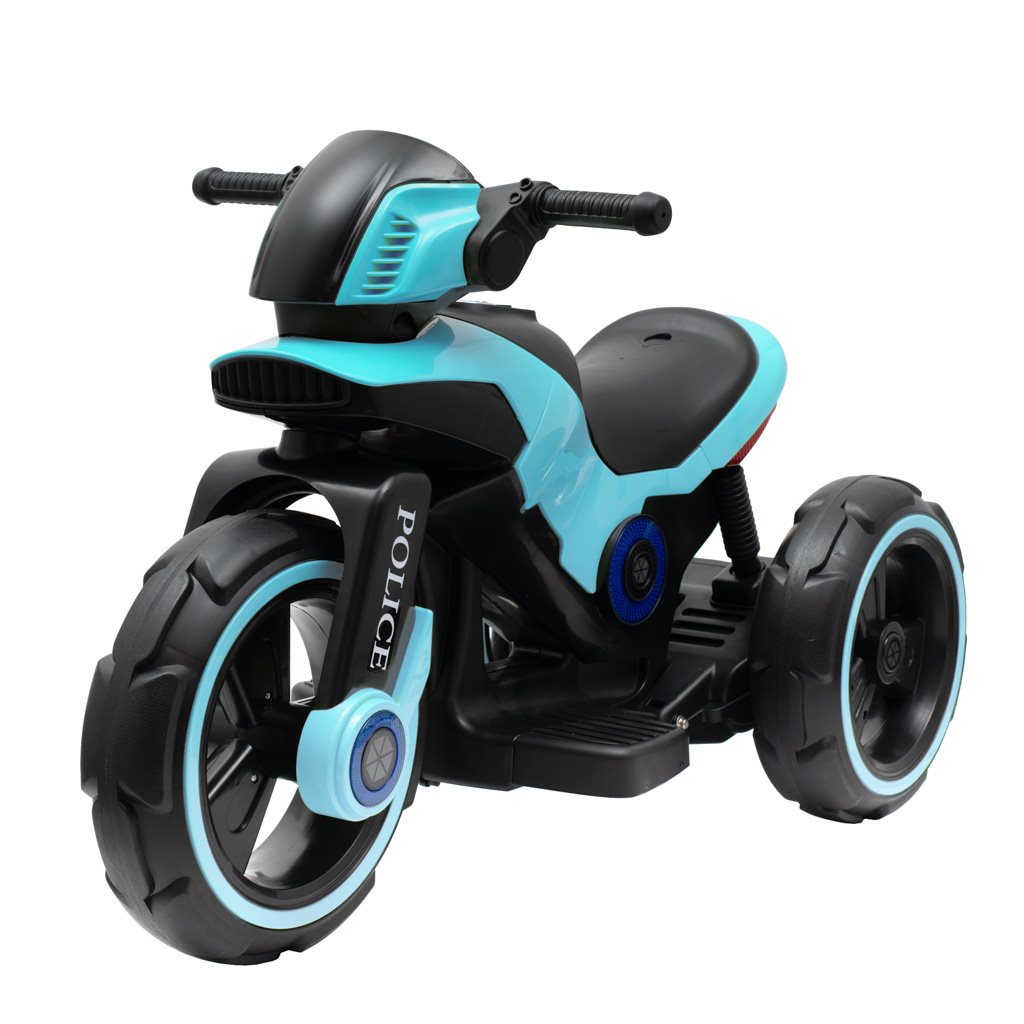 Dětská elektrická motorka Baby Mix POLICE - modrá
