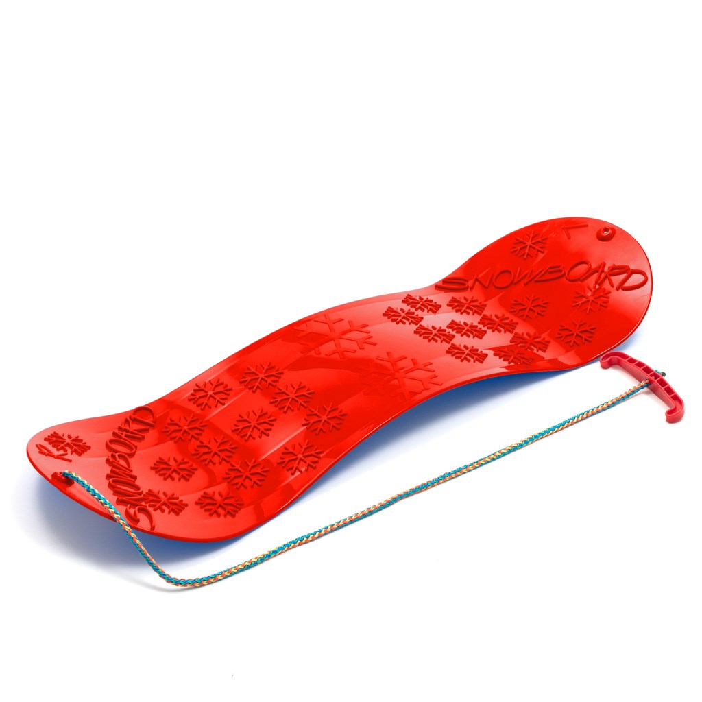 Dětský kluzák na sníh Baby Mix SNOWBOARD 72 cm - červený - červená