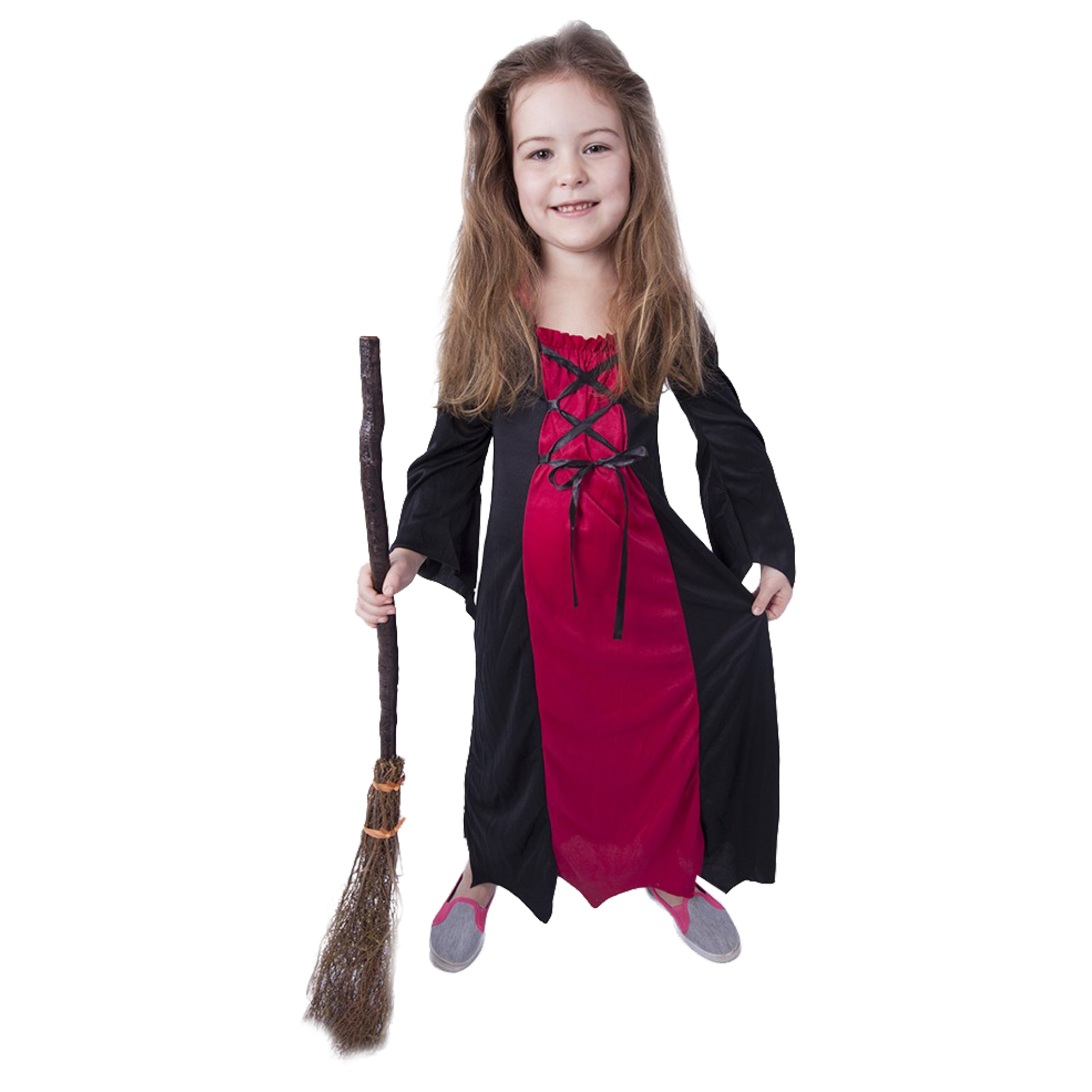 Dětský kostým bordó čarodějnice/Halloween (S)