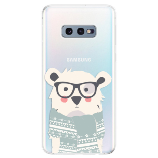 Odolné silikonové pouzdro iSaprio - Bear with Scarf - Samsung Galaxy S10e