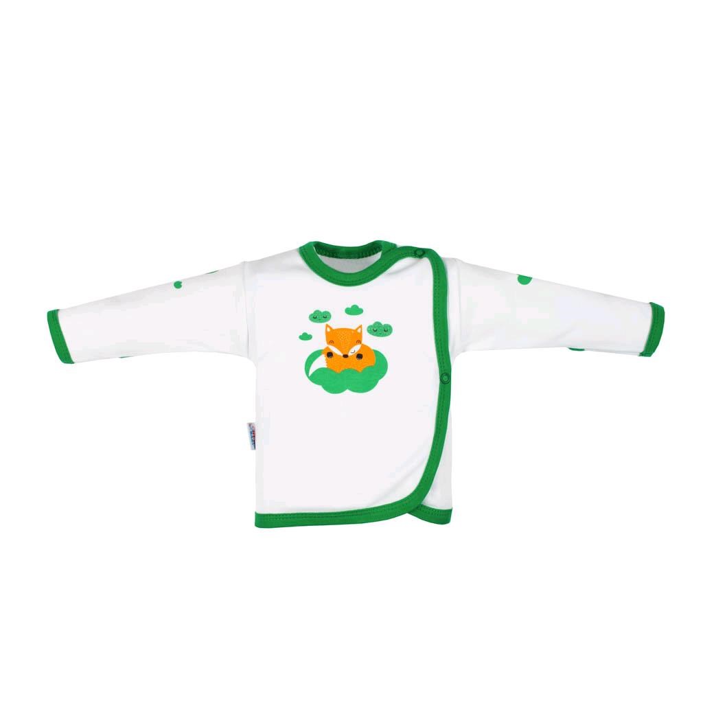 Kojenecká bavlněná košilka New Baby Liška - zelená/68 (4-6m)