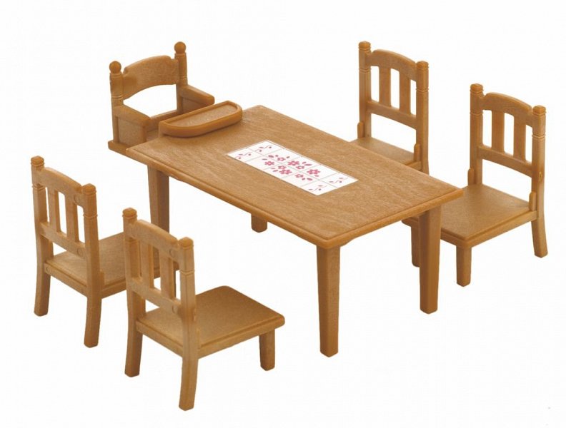Sylvanian Families - Nábytek - jídelní stůl se židlemi
