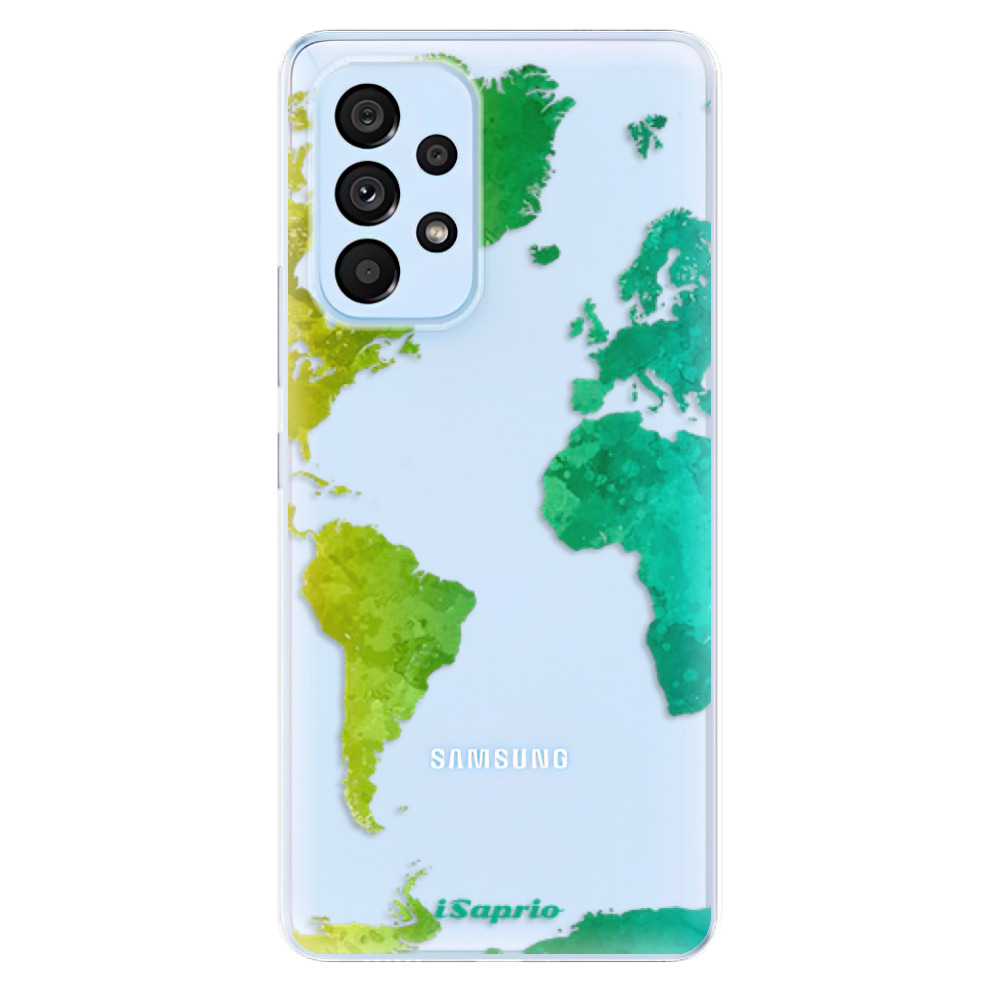 Odolné silikonové pouzdro iSaprio - Cold Map - Samsung Galaxy A73 5G