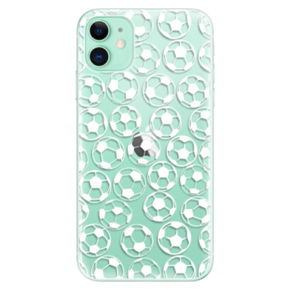 Odolné silikonové pouzdro iSaprio - Football pattern - white - iPhone 11