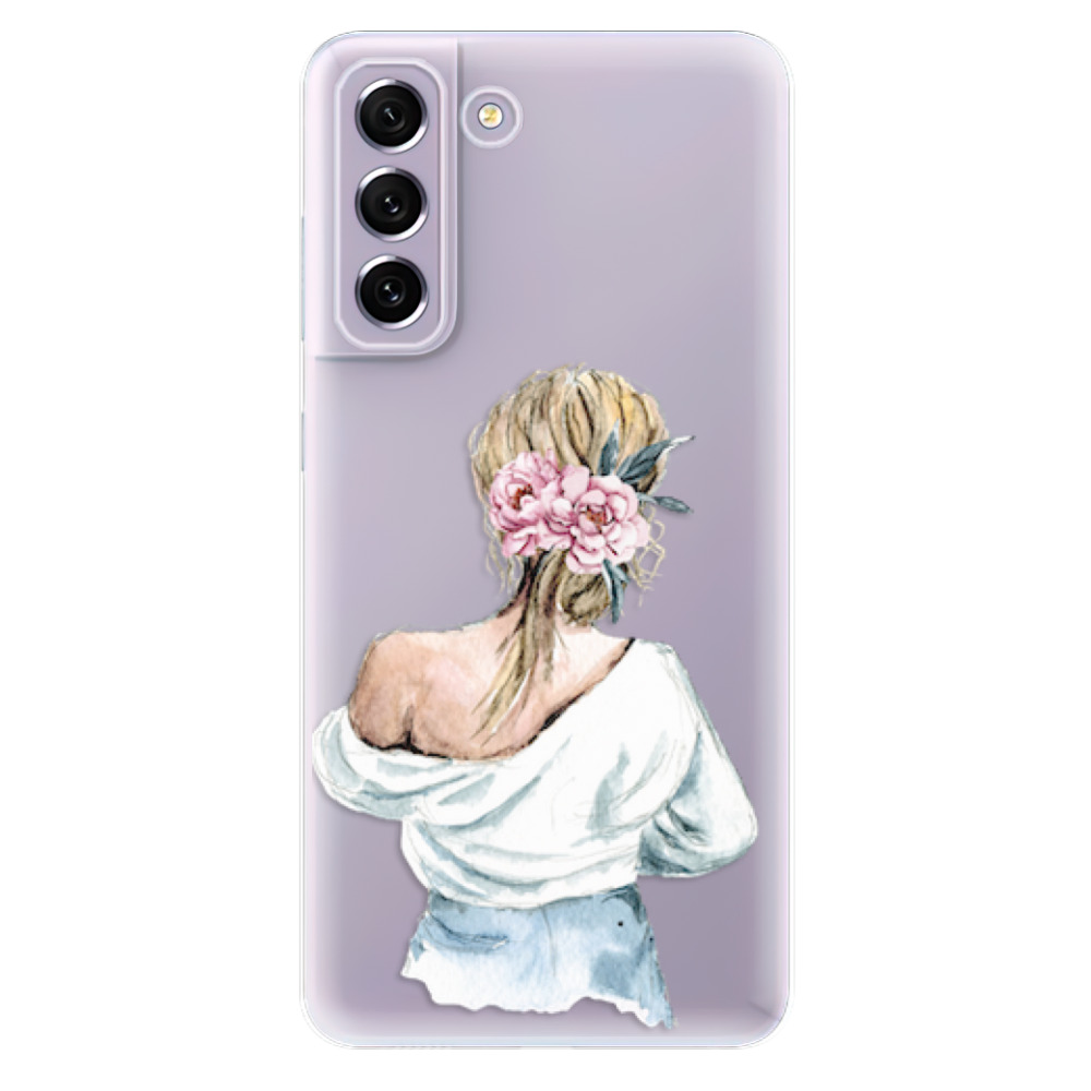 Odolné silikonové pouzdro iSaprio - Girl with flowers - Samsung Galaxy S21 FE 5G