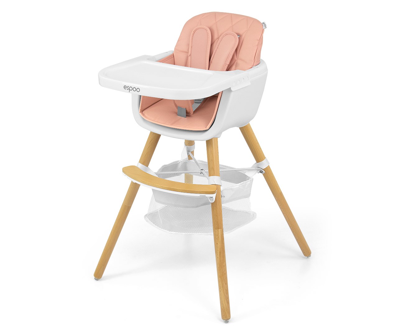 Jídelní židlička Milly Mally 2v1 Espoo - růžová