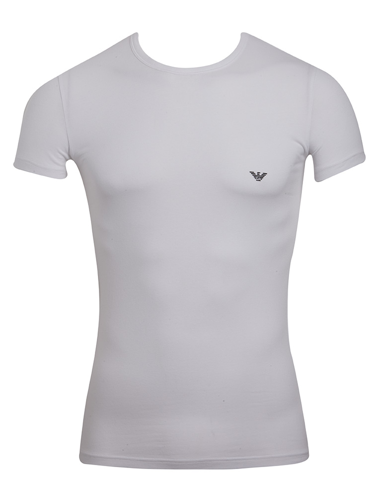 Pánské tričko 111035 CC735 00010 bílá - Emporio Armani - Bílá/L