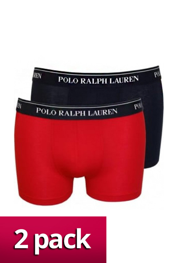 Pánské boxerky GB- 2 pack - Ralph Lauren - Modrá - červená/M