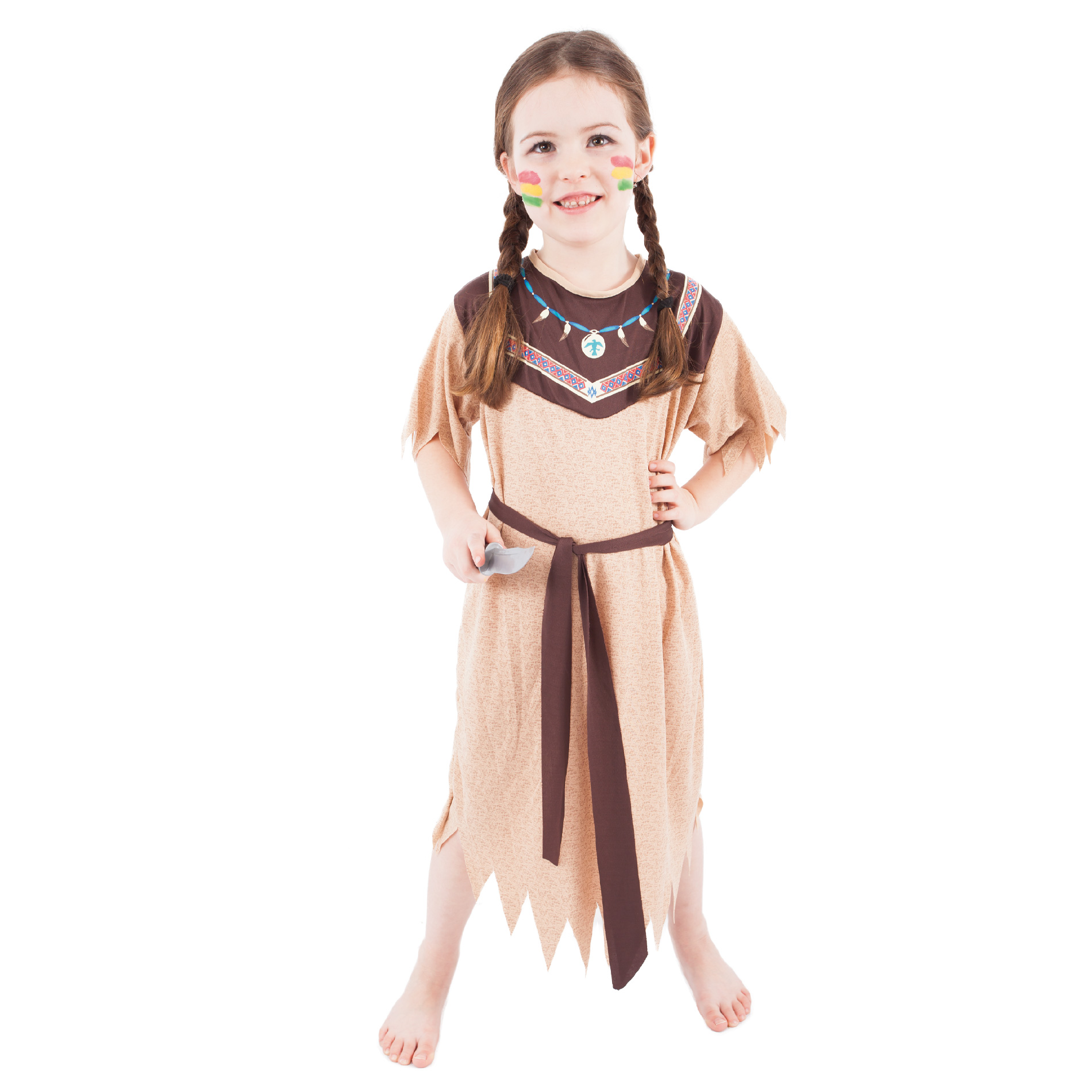 Dětský kostým Indiánka s páskem (M)