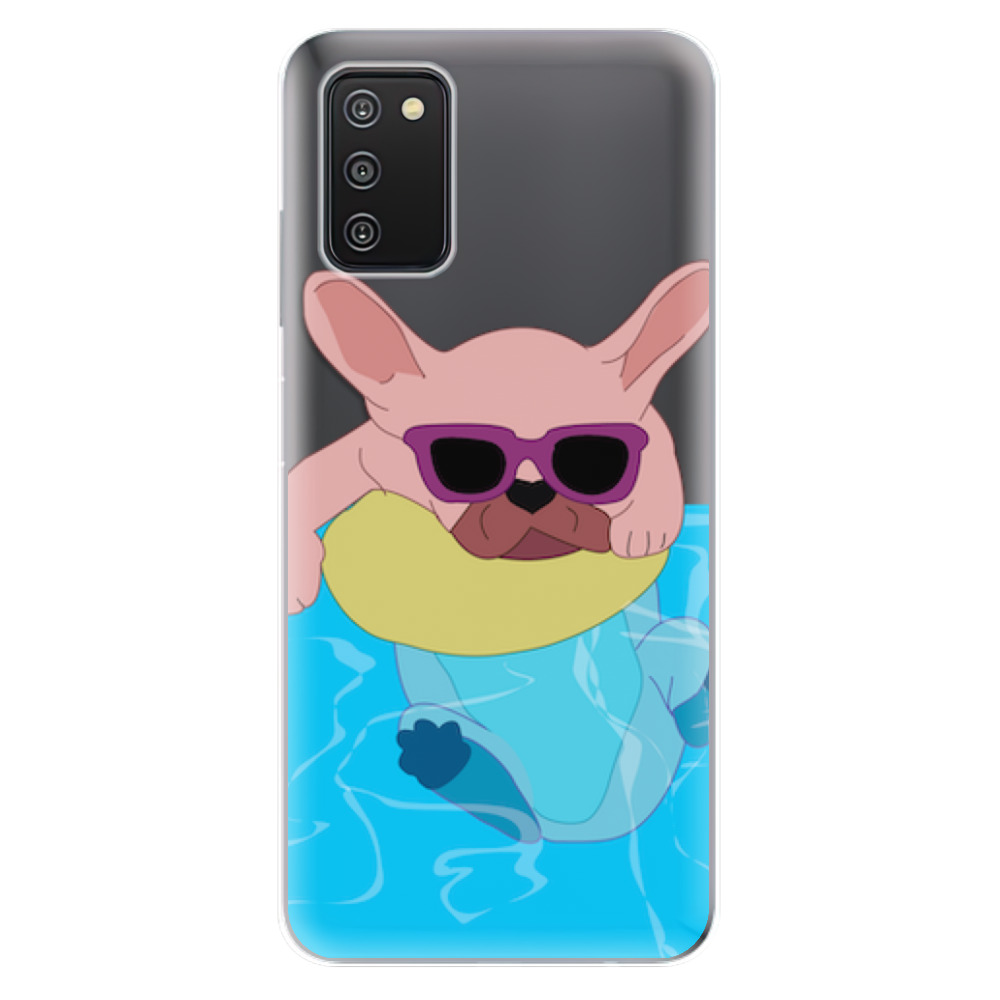 Odolné silikonové pouzdro iSaprio - Swimming Dog - Samsung Galaxy A03s