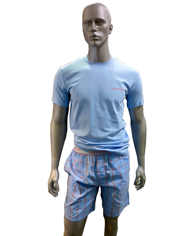 Pánské pyžamo NM1533E-FRW - Calvin Klein - Modrá/L