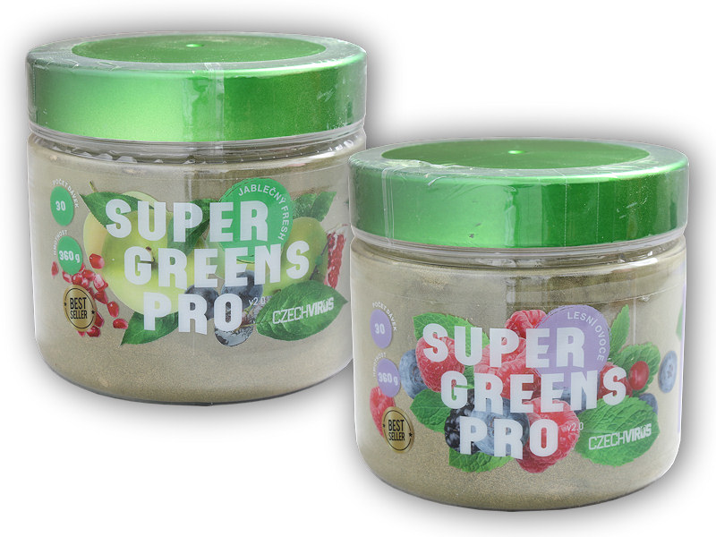 Super Greens PRO V2.0 - 360g-jablecny-fresh