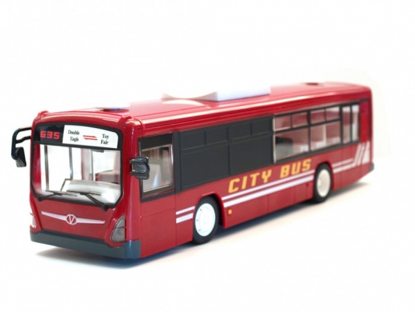 Městský autobus na dálkové ovládání - červený