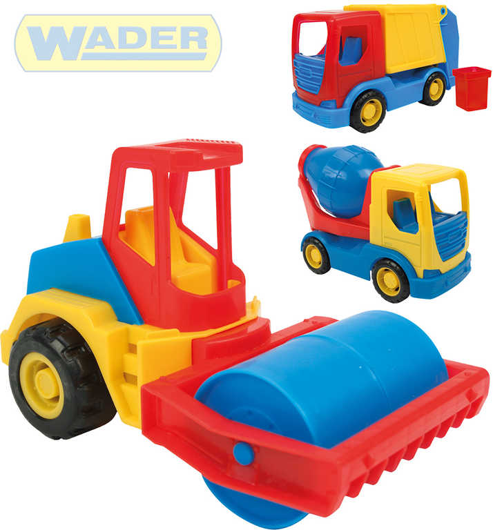 WADER Tech Truck baby funkční stavební auto 25cm plast 5 druhů