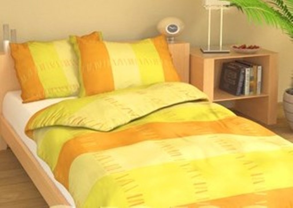 Přehoz přes postel jednolůžkový Duha žlutá - , Výběr rozměru: